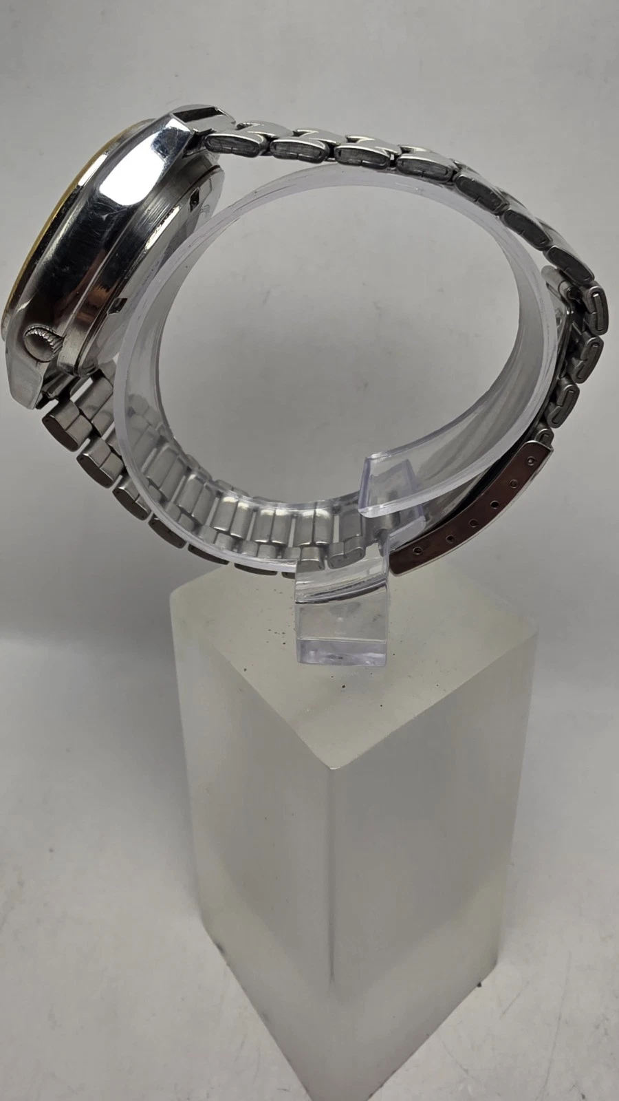 Vintage Seiko 7009 5130 Serviced Wristwatch Day-Date Automatic St. Steel Strap. image 3