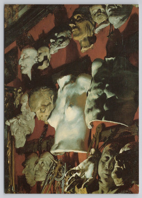 Adolph Menzel Studio Wall Atelierwand Postcard Hamburger Kunsthalle Art Print