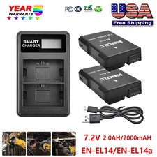 Kastar Battery Wall Charger for Nikon EN-EL14 MH-24  Nikon EN-EL14a DSLR Camera