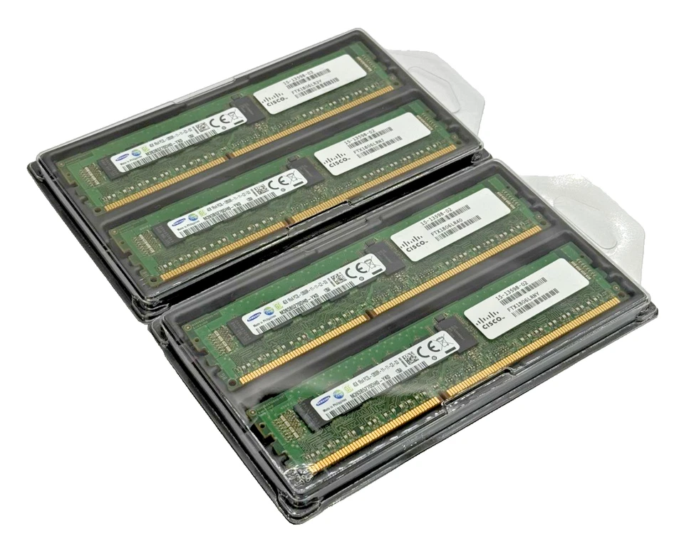Lot of 8x CISCO 4GB 1RX4 PC3L-12800R 15-13598-02 (4x Samsung & 4x Micron) RAM - Image 2 of 4