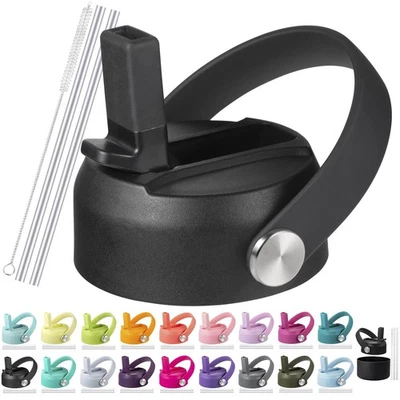 RREGENY Straw Lid for Hydro Flask Wide Mouth32 40oz Lids with Flexible Handle compatible