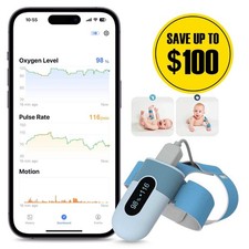 Baby Sleep Monitor Tracking Heart Rate, Average Oxygen Level and body Movement