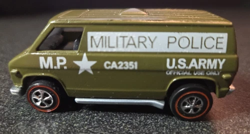 Redline Hot Wheels 1974 Flying Colors Army Military Police Van CA2351 RESTORED