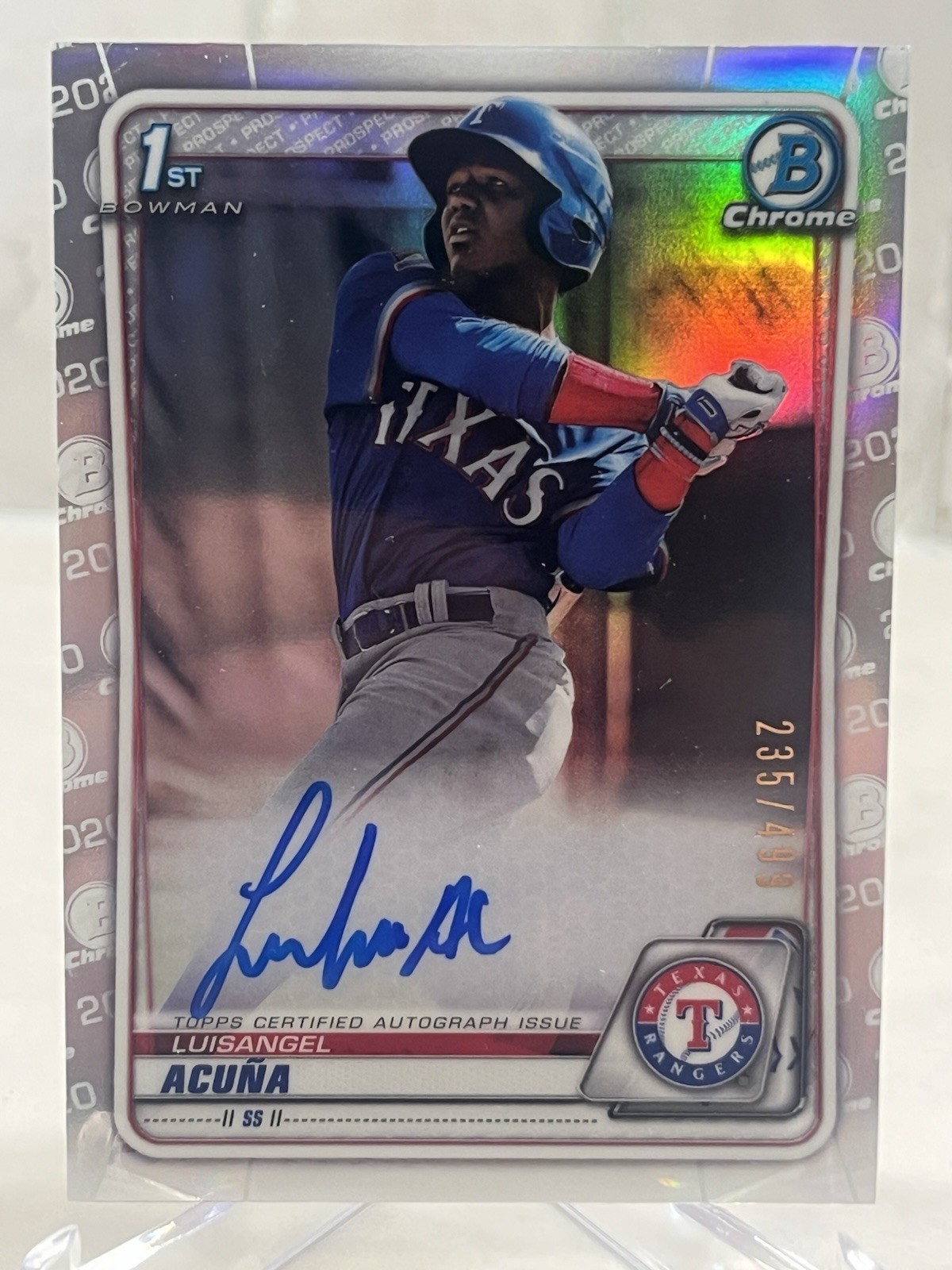 2020 Bowman Chrome - Prospect Autographs Luisangel Acuna #CPA-LA Refractor /499