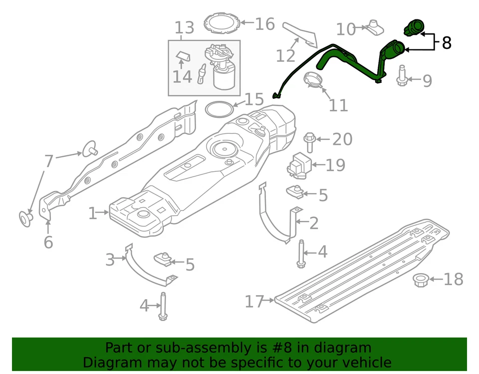 Genuine Ford 2015-2020 Ford F-150 - Filler Pipe JL3Z-9034-G - Image 2 of 4