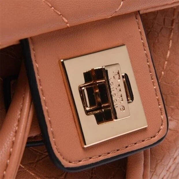 RRP €80 BNWT Dune london Quilted Cross Body Shoulder Bag Mini Backpack BLACK - Image 2 of 4