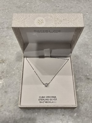 Cubic zirconia sterling silver 16+2