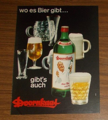 Rare advertising DOORNKAAT where there is beer...there is also Doornkaat 1966