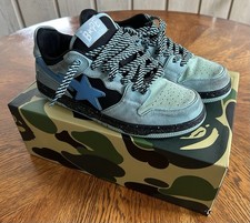 BAPE Sk8 Sta Shoes Blue Green A Bathing Ape Size 9.5 + Box