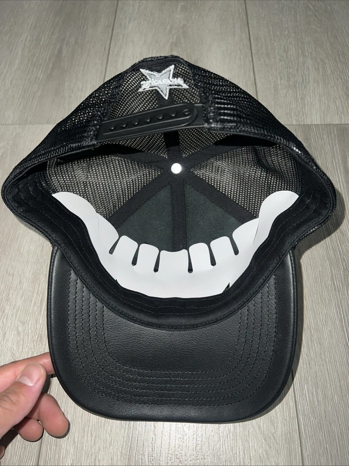 Sombrero Supreme X Vanson Cuero Malla Trasera 6 Paneles Negro Foto 3 de 3