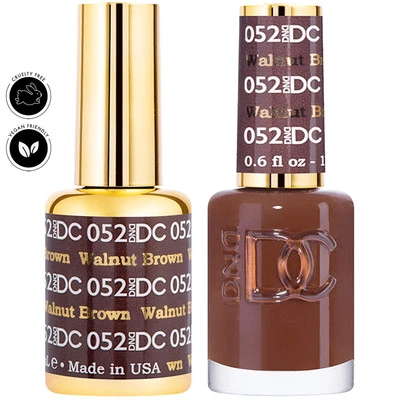 DND DC Duo Gel & Nail Polish Set - Walnut Brown 052 - 2 x 18ml