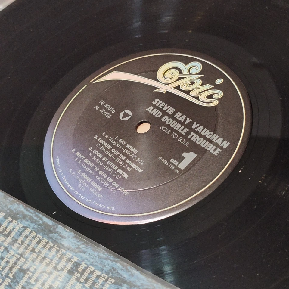 STEVIE RAY VAUGHAN~SOUL TO SOUL LP~85 EPIC~7464 40036 Promotion Copy Foto 4 de 4