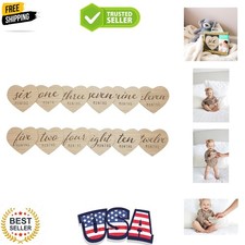 Heart-Shaped Wooden Baby Milestone Cards Set   1-12 , Gender Neutral Monthly ...