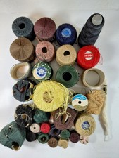 Vintage Assorted Sewing Thread Lot Darning Co...