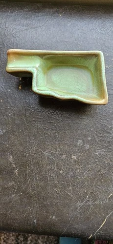 MCM Vintage Frankoma Pottery OKLAHOMA Individual Size Ashtray Trinket Dish