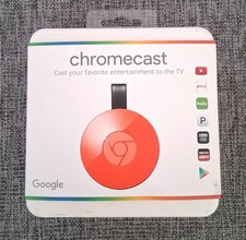 Google Chromecast 2a generazione Digital HD Media Streamer rosso corallo nuovo sigillato 