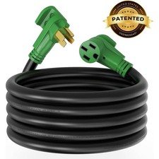 RVMATE 50 Amp 25 Feet RV/EV Extension Cord, Easy Plug in Handle, 14-50P - 14-50R
