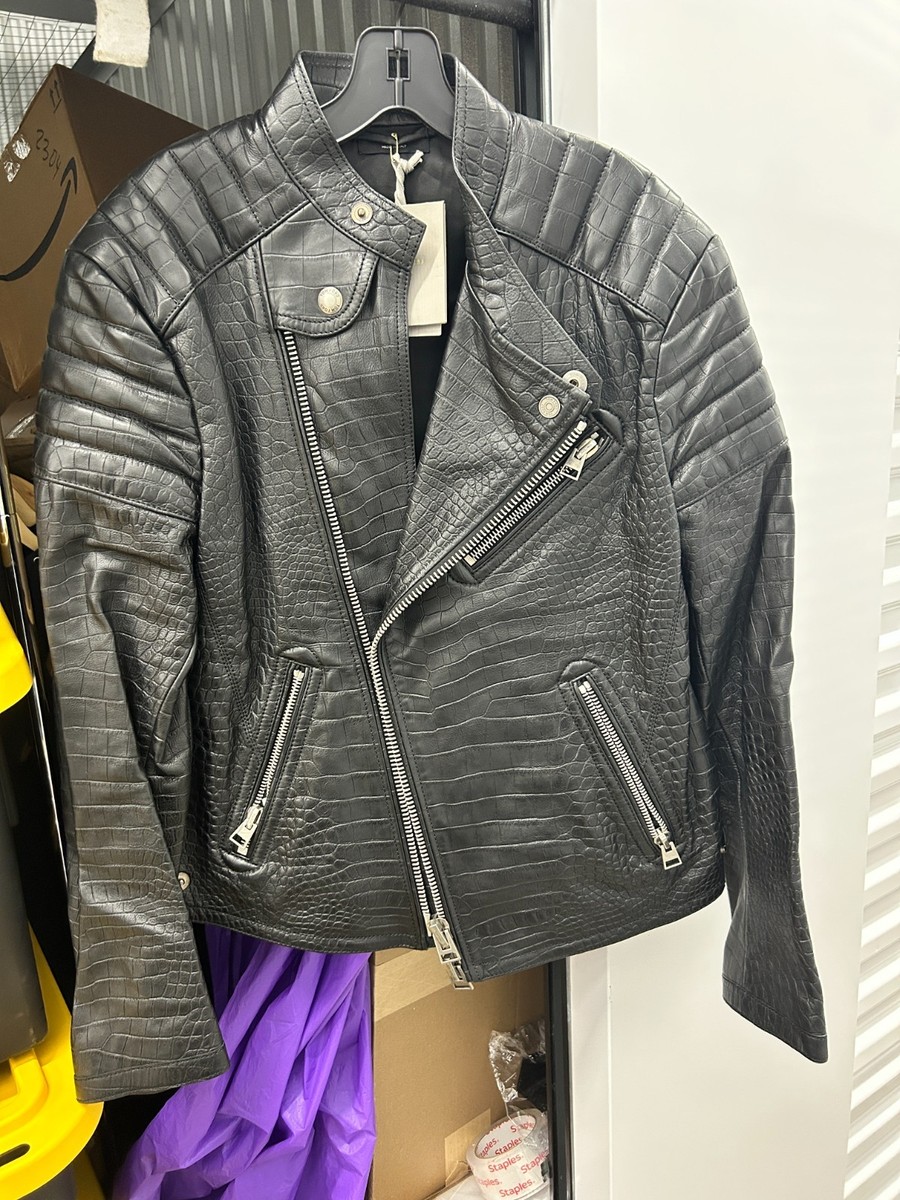Tom Ford Leather Biker Crocodile Jacket in Black size It 52 | eBay