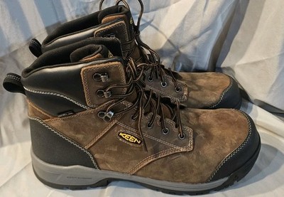 Keen Evanston 6'' WP Work Boots Carbon Toe Bison Men Size 15D New No Box Defects