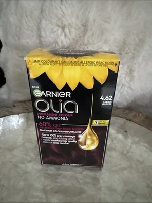 Garnier Olia 4.62 Dark Granat Red CARMIN VELOURS Permanent Haarfarbe NEU VEGAN