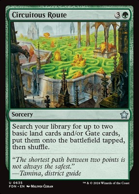 MTG Magic the Gathering Circuitous Route (635/789) Foundations LP