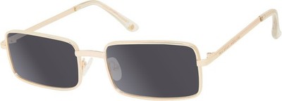 Prive Revaux Matrix Unisex Rectangular Polarized Sunglasses Champagne Gold 55 mm