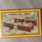 Louis Marx & Co. Fort Apache Vintage Plastic Play Set with Figures & Accessories