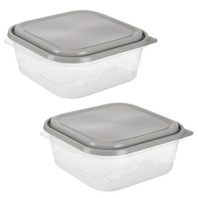 Extra Large Square BPA Free Food Storage Containers 2 Pack GoodCook Set