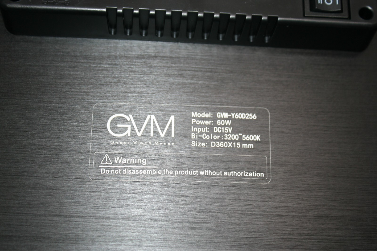 GVM Y60D256 14" 60W Bi-Color Soft LED Edge Video Light with Batteries NEW