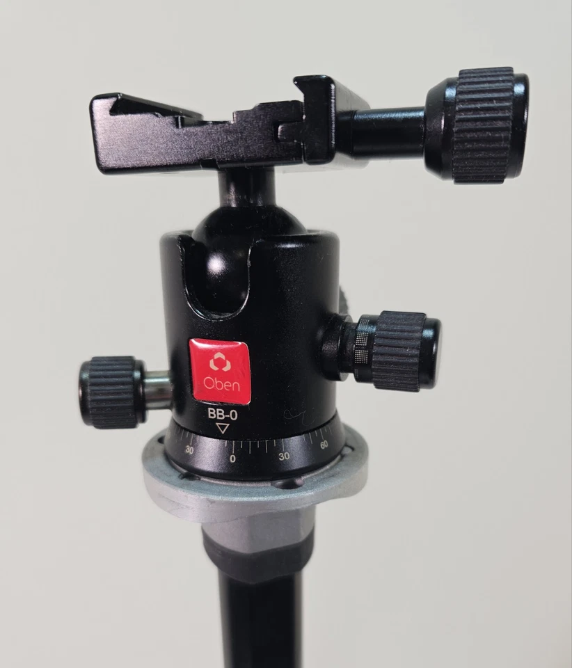 Manfrotto 190XDB Camera Tripod W/ Oben BB-0 Ball Head +Tools Made In Italy - Image 2 of 4