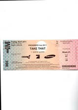 TAKE THAT Progress Live Tour 2011 München  Konzertticket, Sammlerstück