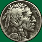 1919-D Buffalo Nickel Choice Very Fine VF+ Coin #34591