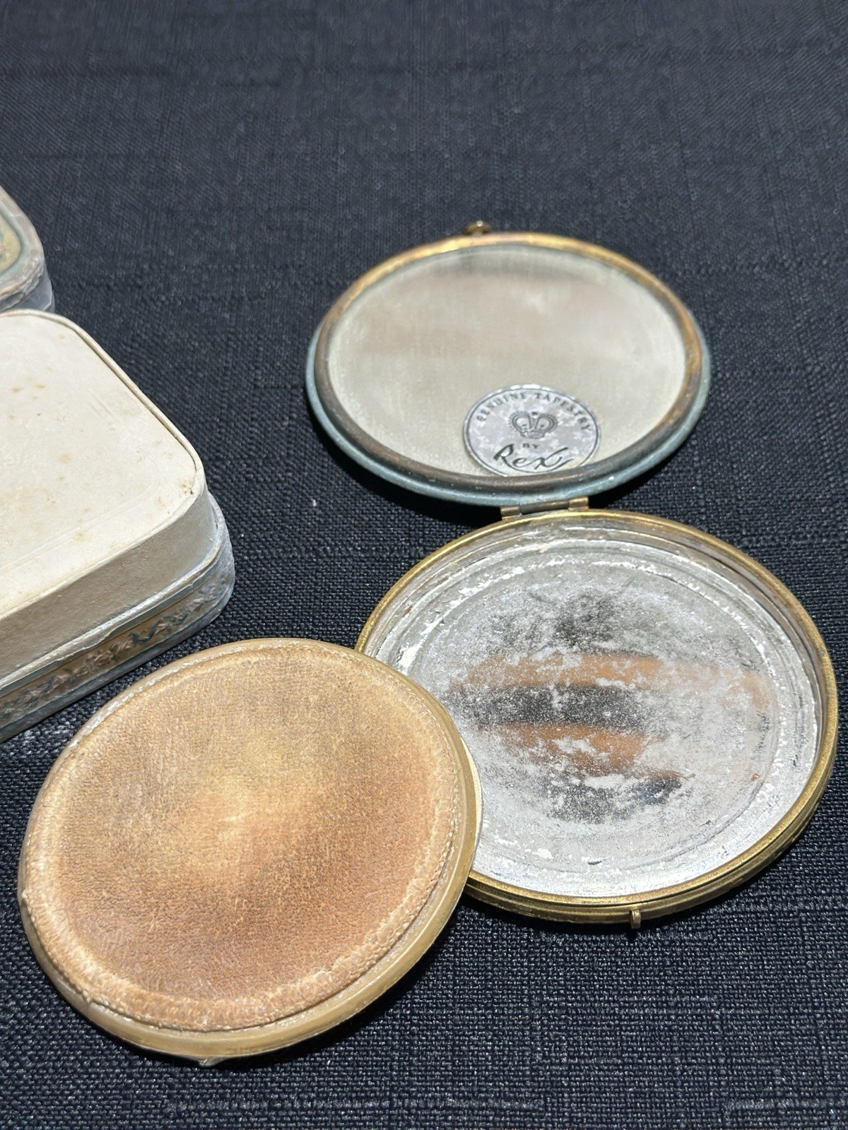 Vintage Rex NY Powder Compact  Mirror & Puritan Beauty Complexion Powder Full