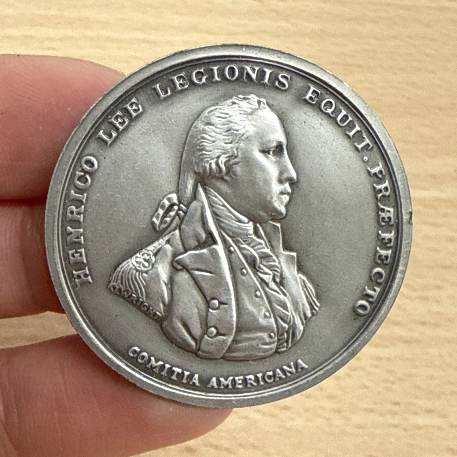 Médaille Henrico Lee Legionis Equit Praefecto Comitia Americana Par J Wright