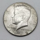 1969 Kennedy Half Dollar 40% Silver Coin Actual Photos #5