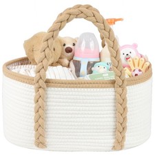 Baby Diaper Caddy, Portable Diaper Organizer for Changing Table, Car Travel B...