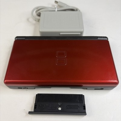 Nintendo DS Lite Red Black Handheld Console US Model w/ Charger Tested