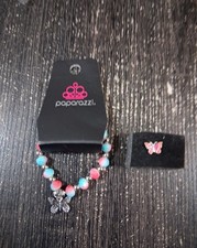 Paparazzi Kids Butterfly Bracelet and Adjustable Ring Set