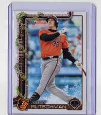 2025 Topps Holiday Adley Rutschman H191 Orioles Snowflake Card