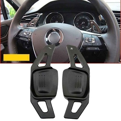 Black Steering Wheel Paddle Shifter Extension Fit VW Tiguan Golf 7 MK7 Passat B8