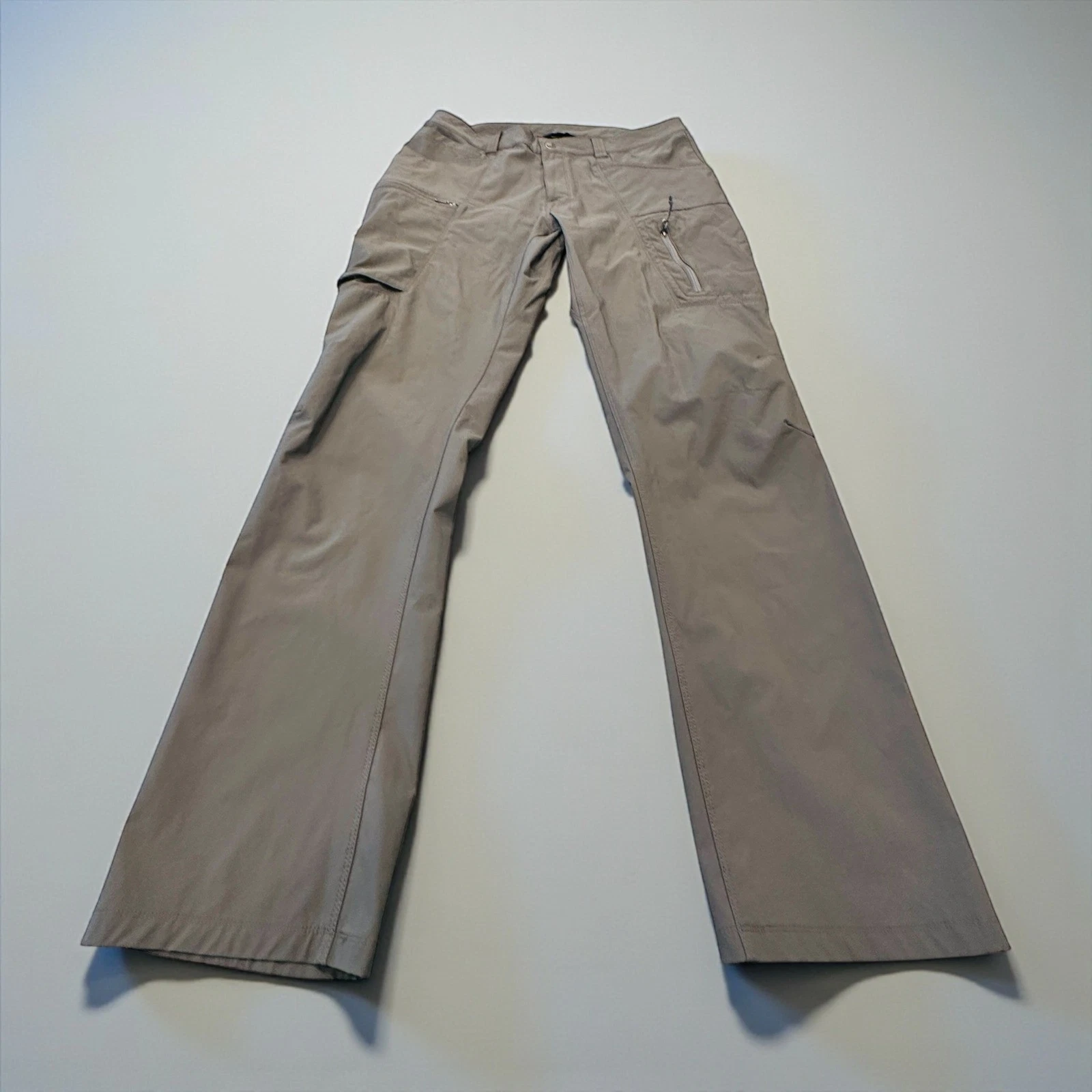 North Face Cargo Hiking Pants Men 34 x 32 Gray Nylon Zipped Pockets Technical