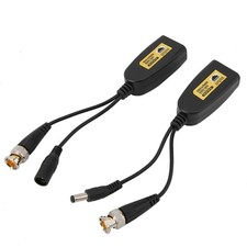 2PCS/Set Anti-Interference BNC To POE Adapter Balun Connector For Surveillance