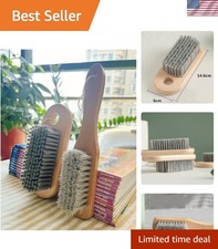 2 Pcs Long Handle Wooden Laundry Brush Set - Gentle Stain Remover for Delicates