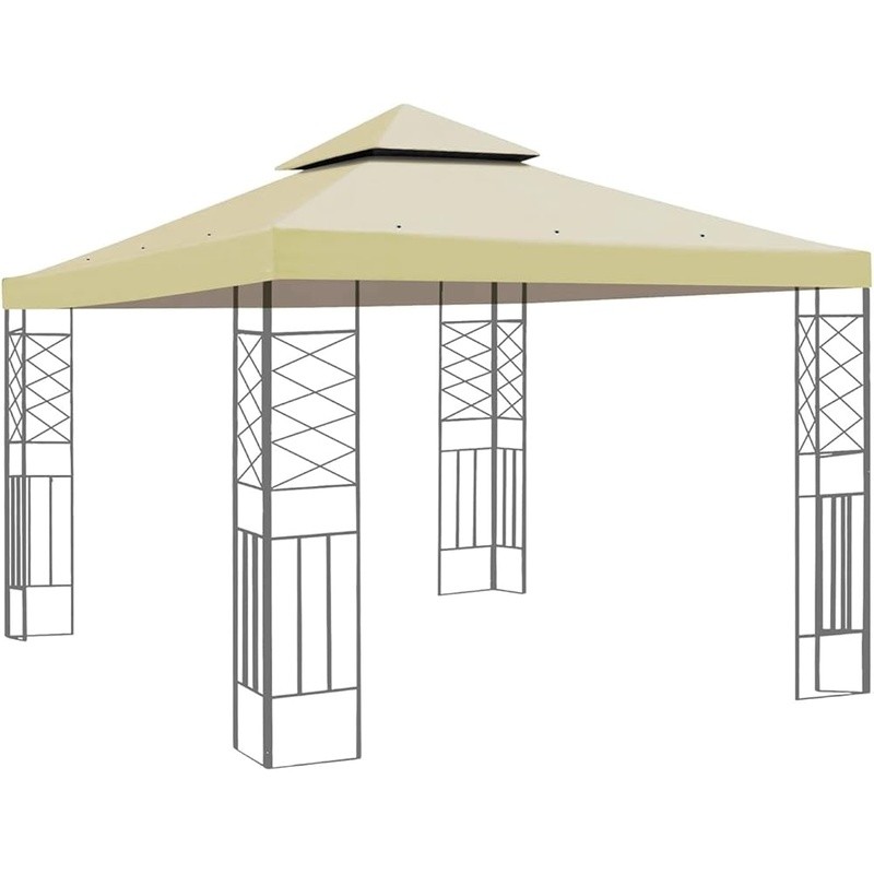 Gazebo Replacement Top Cover Uv Protection Waterproof Double Tiered