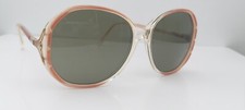 Vintage Joan Collins Sensations Pink Translucent Oval Sunglasses Frames