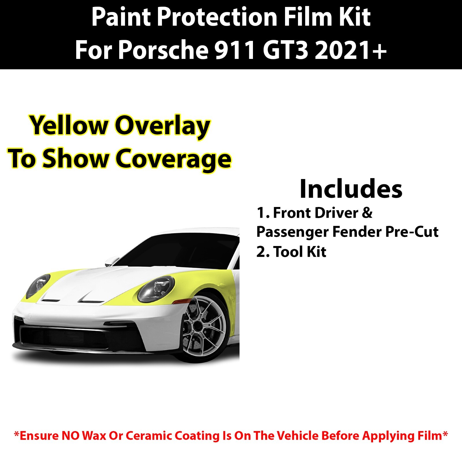 Porsche 911 GT3 2021-2025 Paint protection films Set