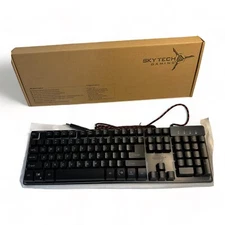Skytech Wired Light Up Mechanical Gaming Keyboard K-1000 Black Full Size Rainbow