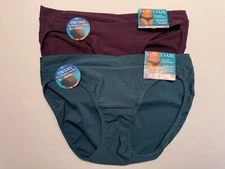 NWT 2 Pairs Vanity Fair Beyond Comfort Bikini Panties 6 M 18291 Multicolor