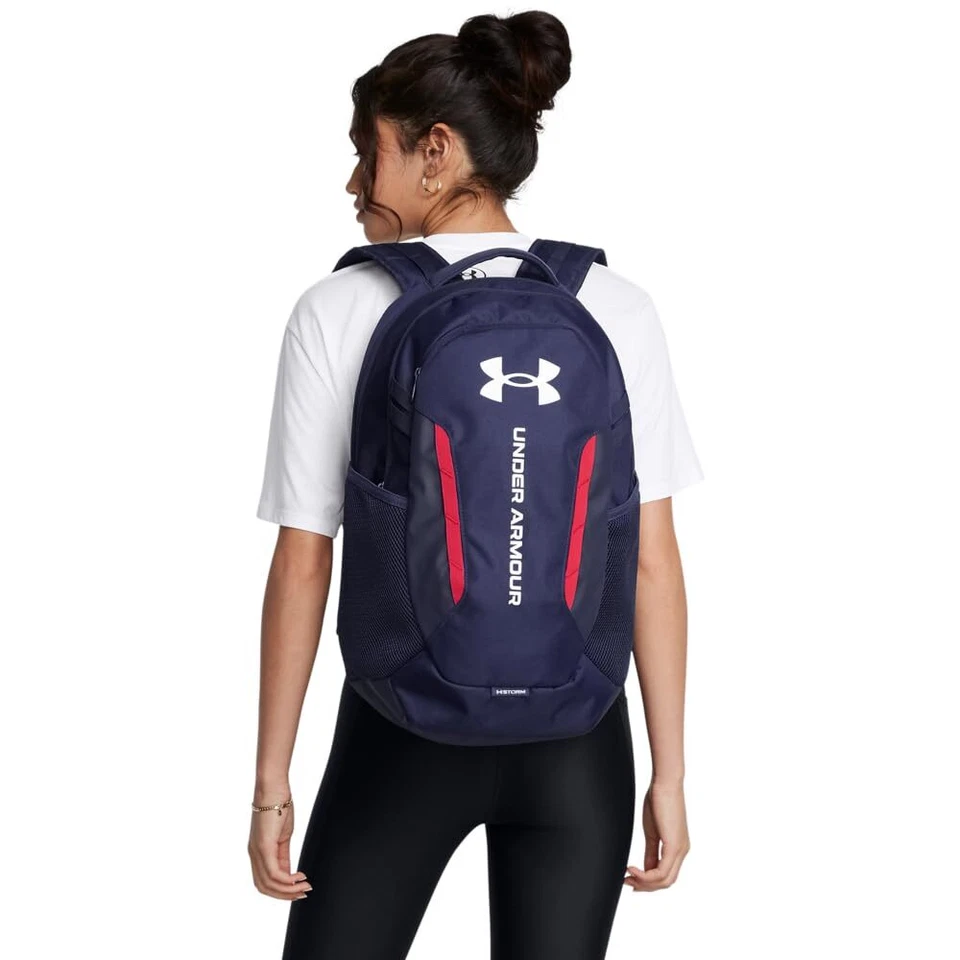 Under Armour Unisex-Adult Hustle 6.0 Backpack, (412) Midnight Navy/Midnight Navy - Image 4 of 4