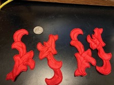 Red floral appliques, lot of 100